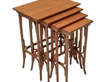 Vienna Secession Bentwood Nesting Tables by Michael Thonet for Thonet, 1900s